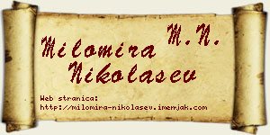 Milomira Nikolašev vizit kartica